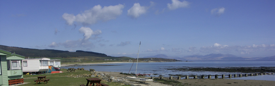 Peninver Caravan Park with wonderful views over to Arran and the Ayrshire coast