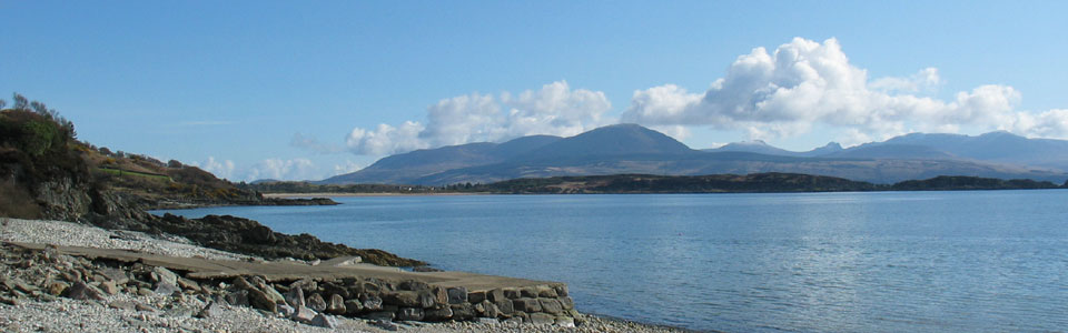 Torrisdale Shore on the east coast of Kintyre looking towards Arran